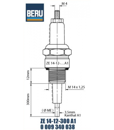 BERU ZE 14-12-300A1 
